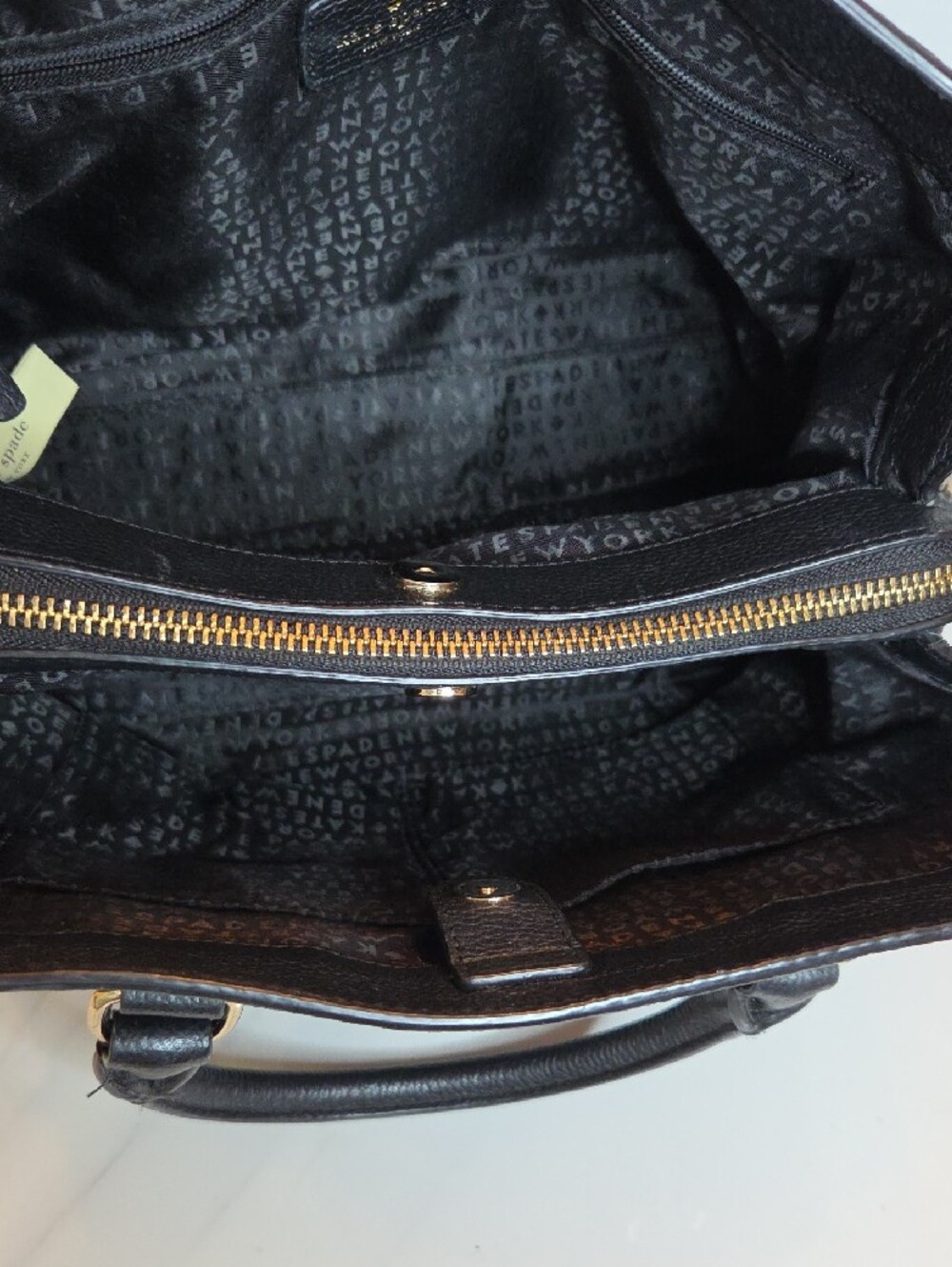 Kate Spade Larchmont Avenue Evangelie Satchel In Black Pebbled Leather - Picture 8 of 11